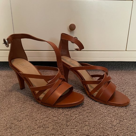 GAP Brown Leather Heeled Sandals Size US 9 - Picture 3 of 7